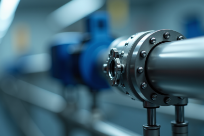 Capteur de pression différentielle sur tuyau industriel en acier