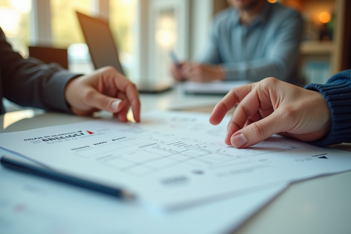 Mains échangeant un cheque vacances et documents de voyage