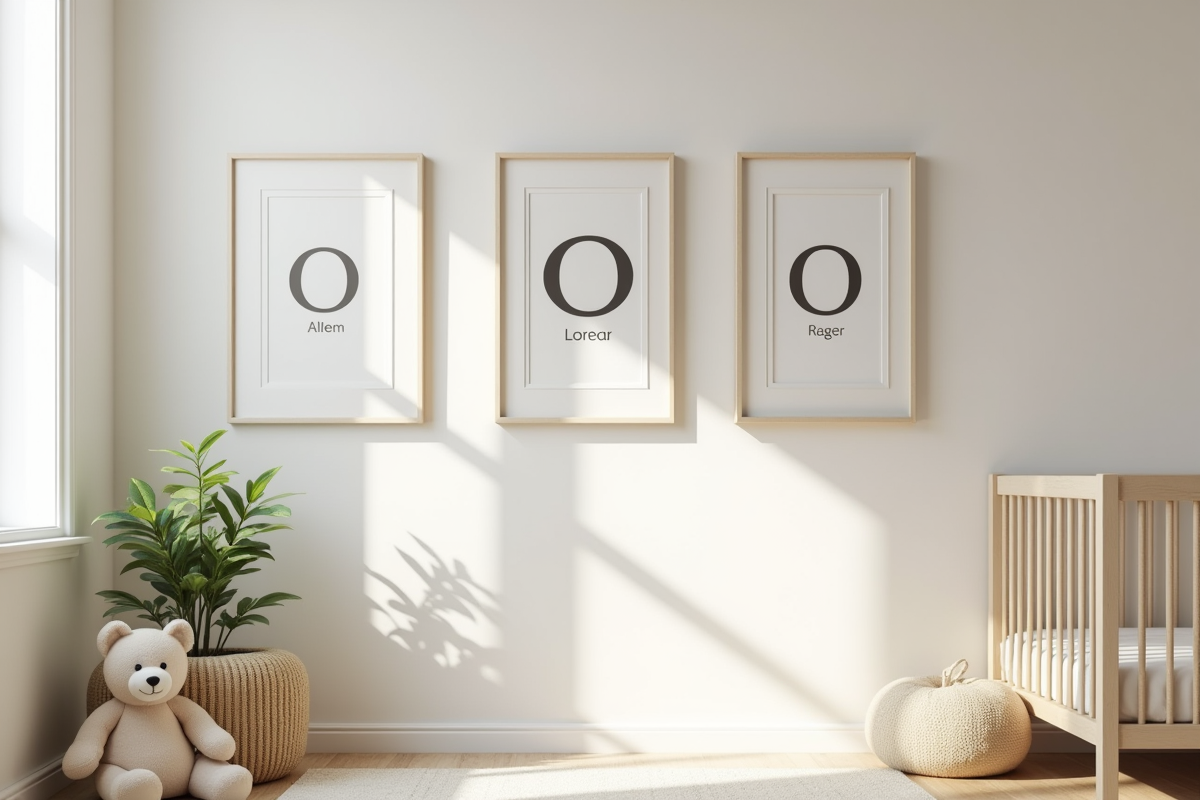 Chambre de bébé minimaliste avec noms internationaux